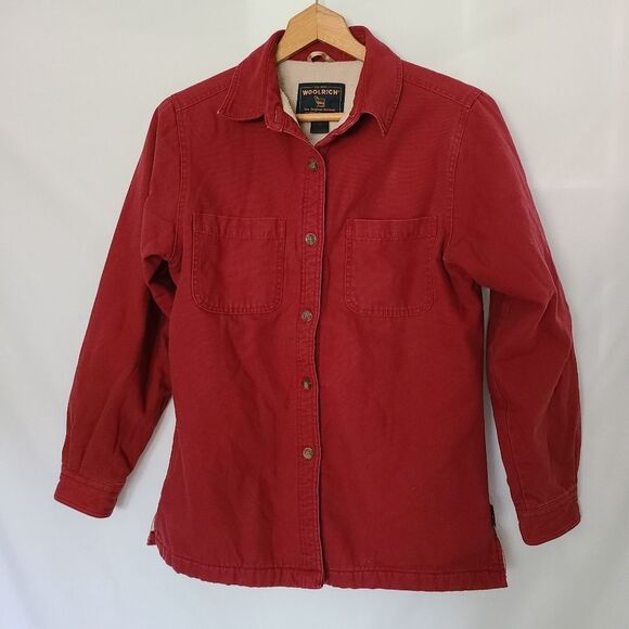 Woolrich Vintage Ruby Button Front Jacket Shacket sz S - Picture 1 of 5